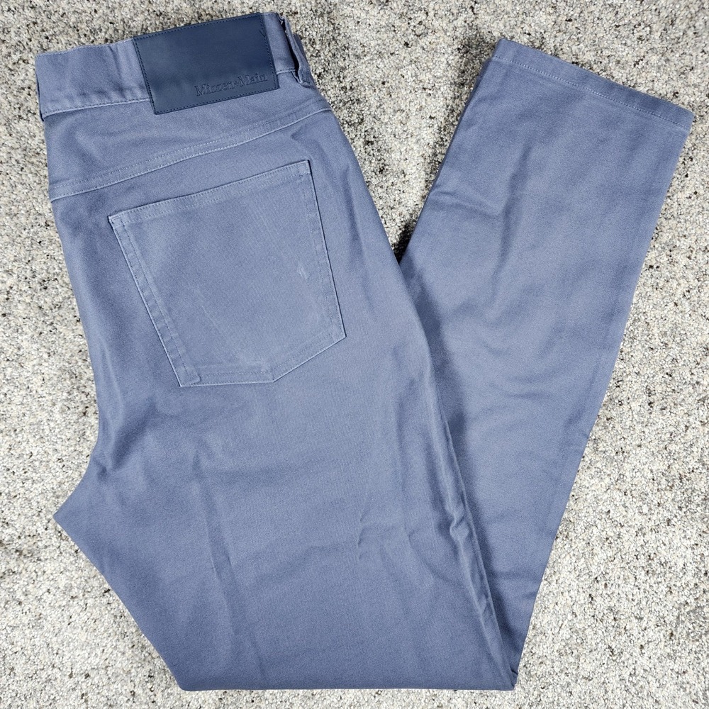 Mizzen+Main Mayfield Pants Mens 32x30 Slim Fit Stretch Blue Gray Excellent
